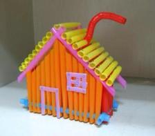 吸管工艺品—小房子