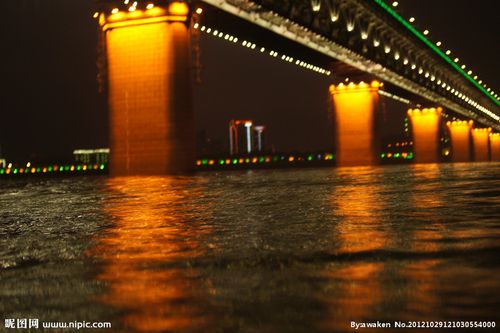 长江大桥夜景图片