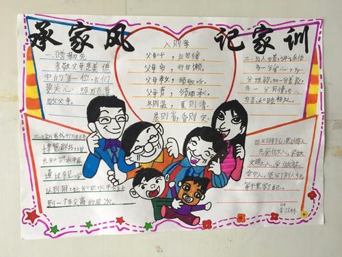 春节文化家教家风手抄报 清明节文化手抄报