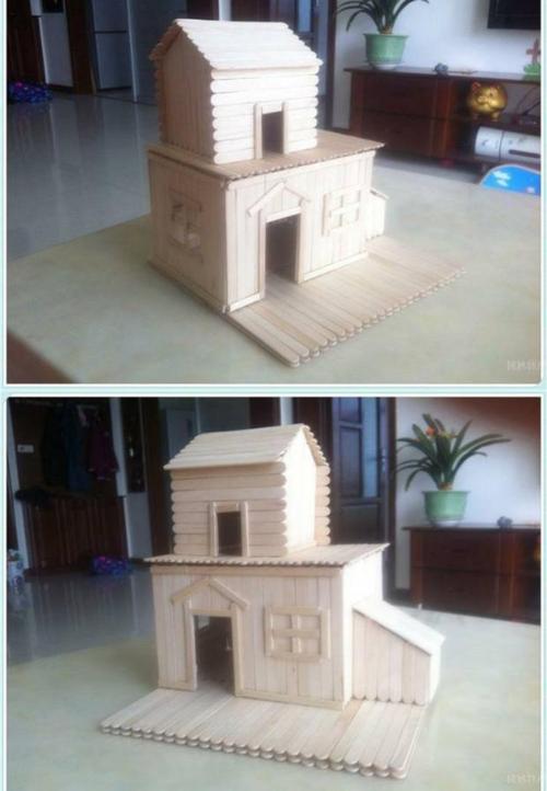 包邮手工制作雪糕棒房子成人冰棍棒牙签小房diy建筑模型制作材料_7折