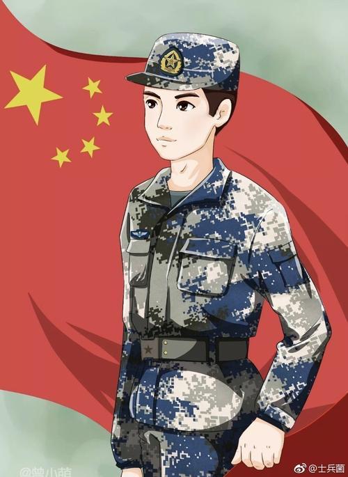 曾小萌陆军卡通头像