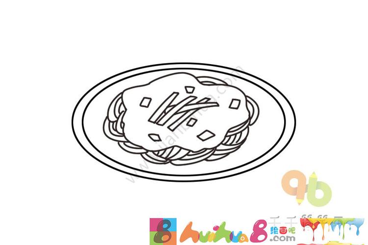 炸酱面简笔画教程怎么画简笔画教程_绘画吧-画画