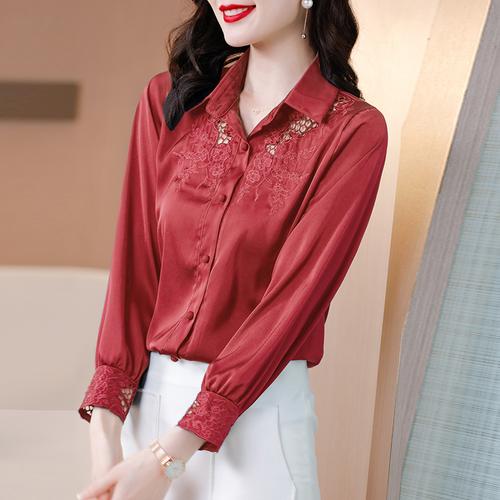 大淘人折扣商城 女装 重磅真丝衬衫女长袖小衫秋水哥弟2021春装新款