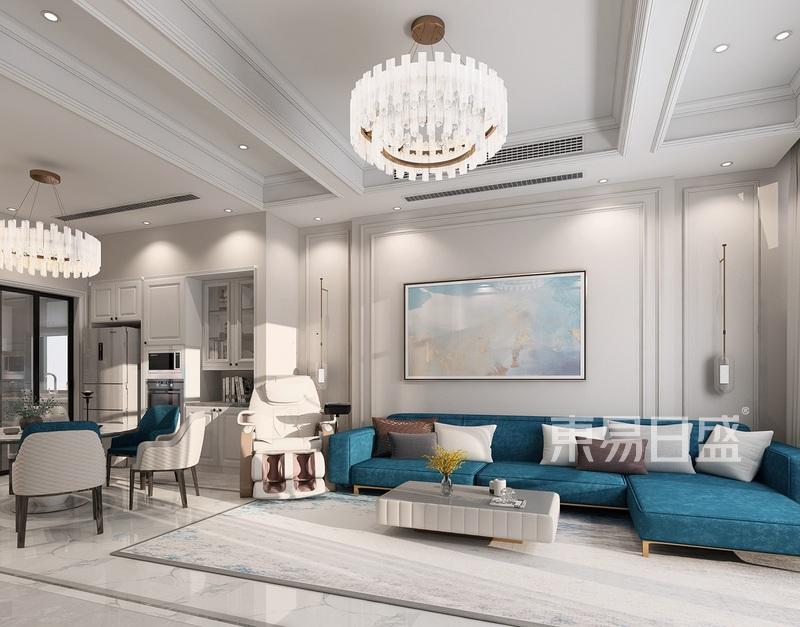 碧桂园天玺湾196平米现代美式风格装修效果图