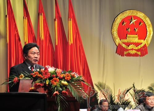 桃江县十五届人大五次会议第二次全体会议举行