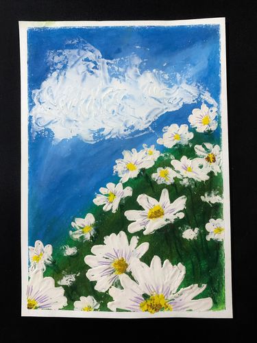 临摹油画棒小花花