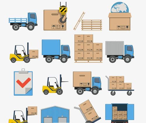 关键词 : 快递车,物流,运输,交通工具,梯子,卡通