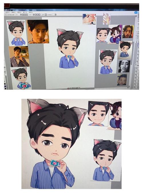 设计小姐姐电脑里的绒绒写实版嘟嘟嘴&q版嘟嘟嘴