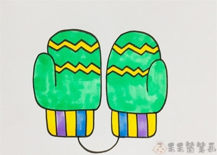 冬季手套简笔画手套儿童简笔画