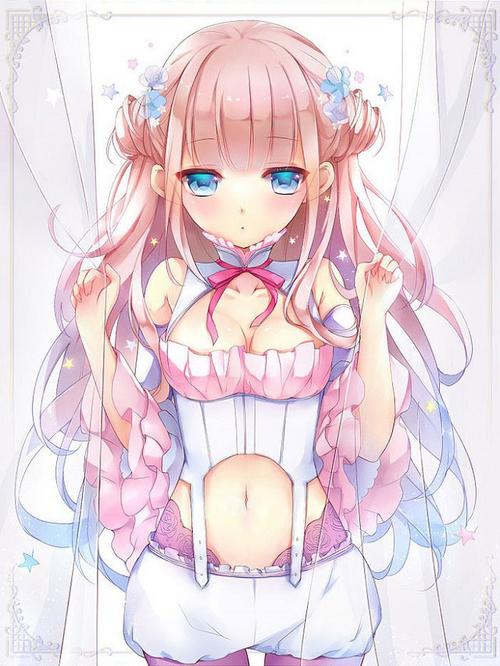 求头发有渐变色的动漫少女