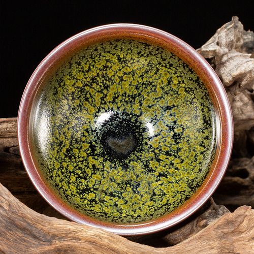 【龙窑柴烧】【金边花月夜】口径9.2cm 建盏茶杯 专属