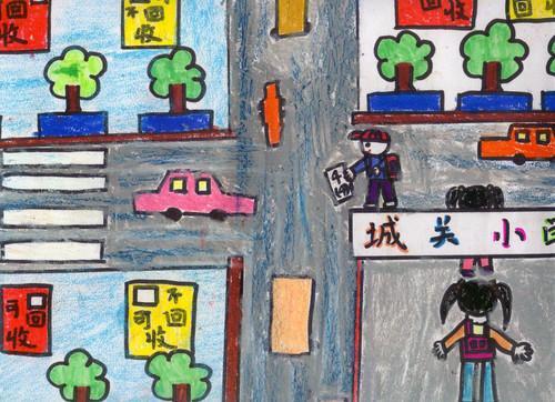 十字路的简笔画