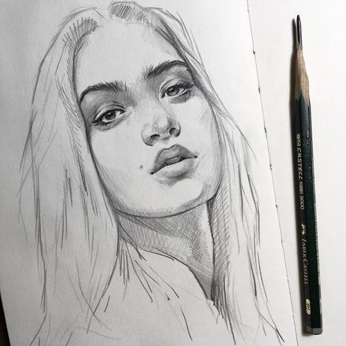 florian erb漂亮的人物素描铅笔画