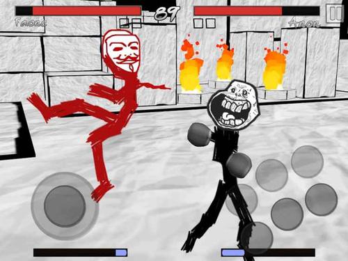 stickman meme fight