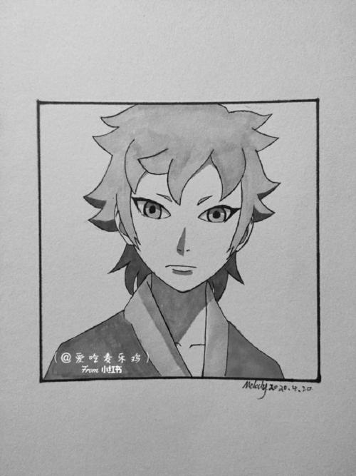 马克笔手绘教程#巳月#火影忍者