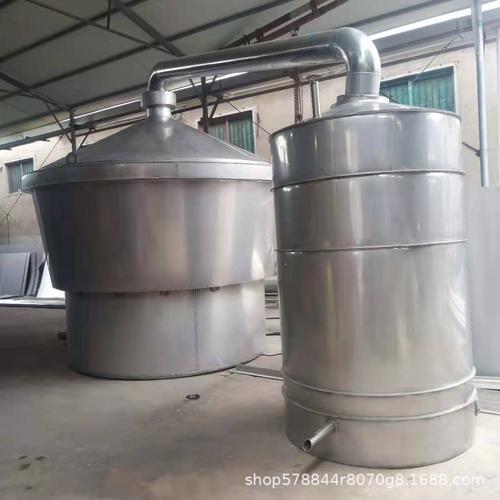 酒厂酿酒设备 不锈钢烤酒锅 蒸汽式酿酒锅 冷却器 白酒甑馏设备