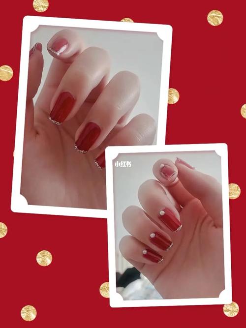 纯色/红色-新年/法式果冻/蝴蝶结美甲97_果冻_蝴蝶结美甲_新年去哪