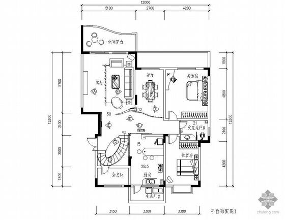 复式内容简介 300平米跃层式装修图(共24张)      包括:原始平面图