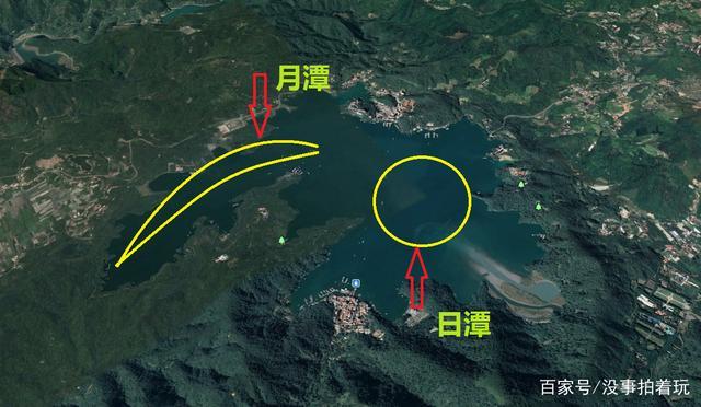 台湾八大景之一,第一大天然湖泊日月潭,由日潭和月潭