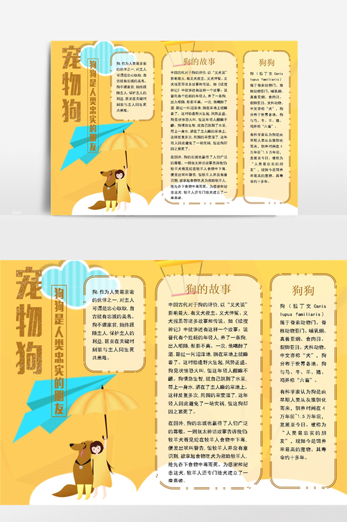 狗是人类的好朋友(2)小报手抄报模板