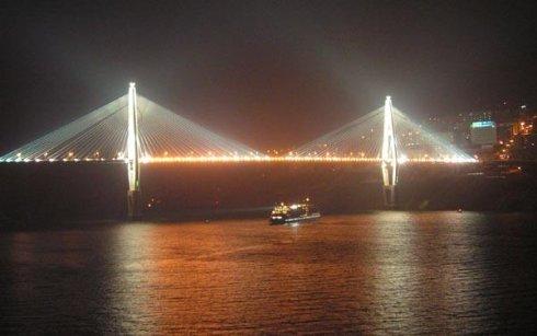 巴东长江大桥夜景图片