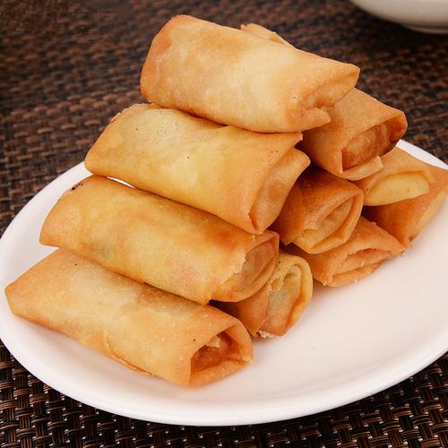 全素春卷胡萝卜白菜香菇餐饮专用油炸小吃半成品包点