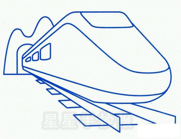 高速列车简笔画