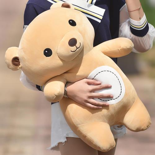 抱着小熊睡觉情侣头像