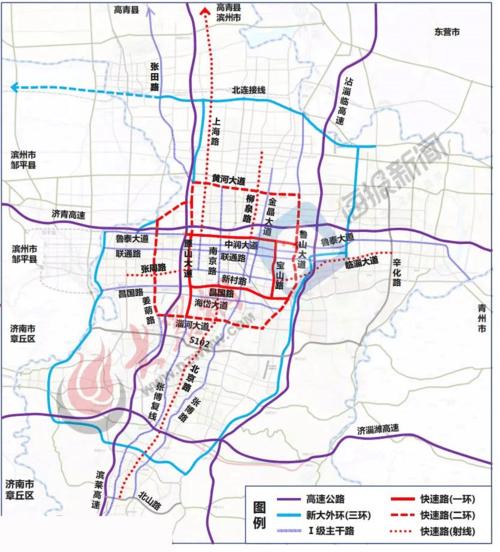 《淄博市城市快速路网建设项目(一期)招标公告》,原山大道,鲁泰大道