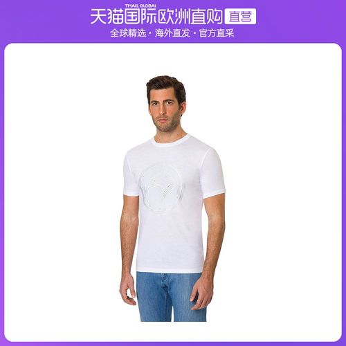 stefanoricci短袖,stefanoricci衬衫 香港直邮stefano ricci白色雄鹰刺绣圆领t恤 男士男t恤