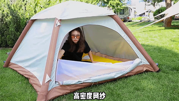 一键充气自动展开搭建防雨防晒这个帐篷简直是露营必备神器