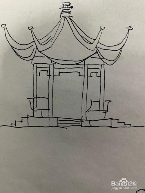 古风建筑简笔画