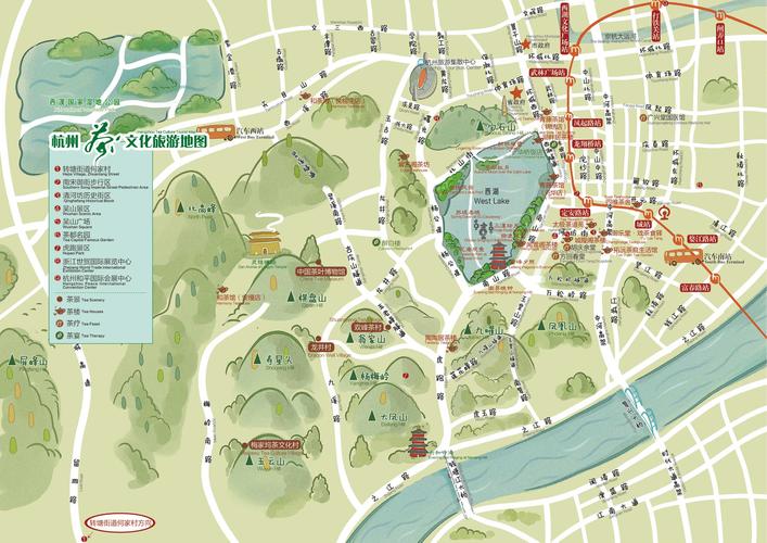 杭州茶文化旅游地图(点击查看大图) 杭州网讯 今年是中国(杭州)西湖