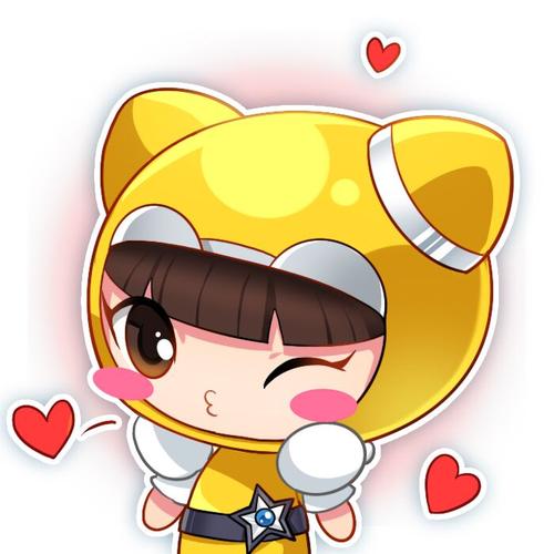 跑跑卡丁车～黑妞_跑跑卡丁车q版可爱爱心嘟嘟嘴绘画作品