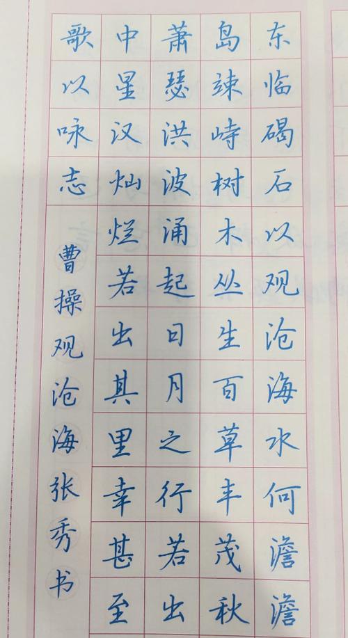 全国首届硬笔书法唯一一位女性特等奖获得者张秀,硬笔行书亦精到