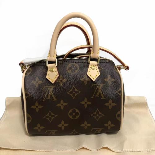 lv speedy nano,lv speedy 20 【盒票齐】【99新】lv超nano枕头包speedy单肩斜挎手提包女包