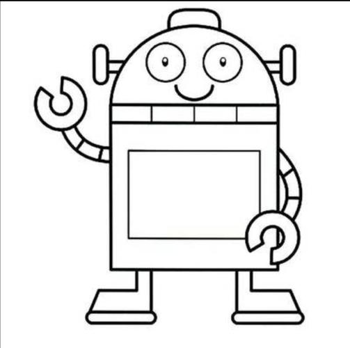 三年级本周完成,机器人儿童画