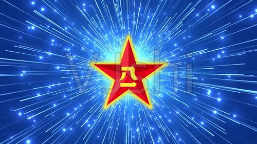 4k八一军徽背景素材无缝循环_3840x2160_高清视频素材