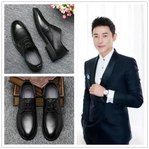 罗晋同款鞋子韩版真皮透气商务休闲软底软面皮配西裤西装男士皮鞋