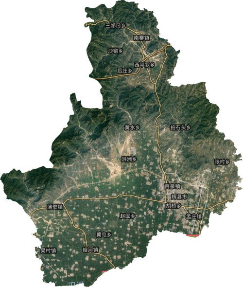 辉县市高清卫星地图,辉县市高清谷歌卫星地图