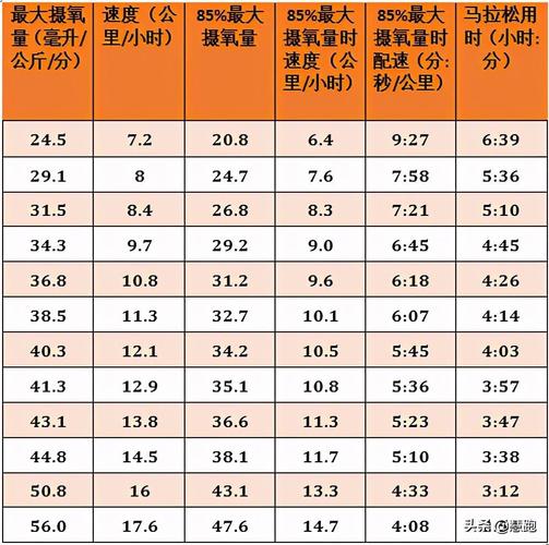 训练配速建议 不同马拉松成绩所对应的训练配速 备注:该表格是推算
