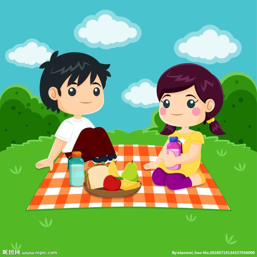 矢量卡通野餐图片