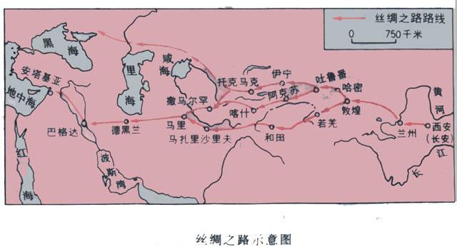 丝绸之路示意图-英语听力-view-大耳朵英语 - 免费在线英语学习 口语
