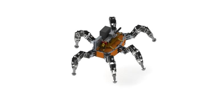 六足爬行机器人图纸 solidworks设计