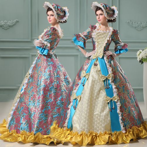 女宫廷欧洲礼服宝花英国女皇欧式女宫廷舞蹈影楼舞台公主服演出服