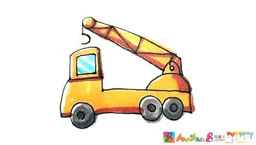 一步步教你画吊车简笔画教程