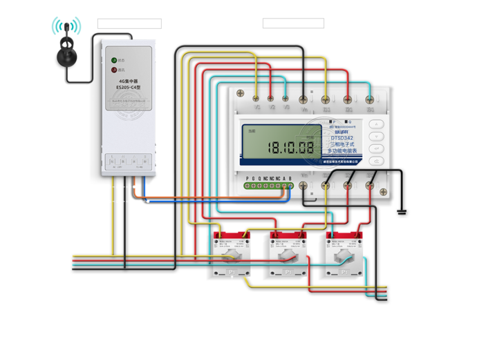 威胜dtsd342-5n三相导轨电子式多功能电表