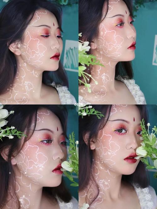 新课堂作品～插画仿妆_插画_仿妆_创意妆_画作_美妆_彩妆_整体妆容