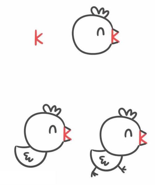 小鸡简笔画的画法简笔画小鸡图片教程素描