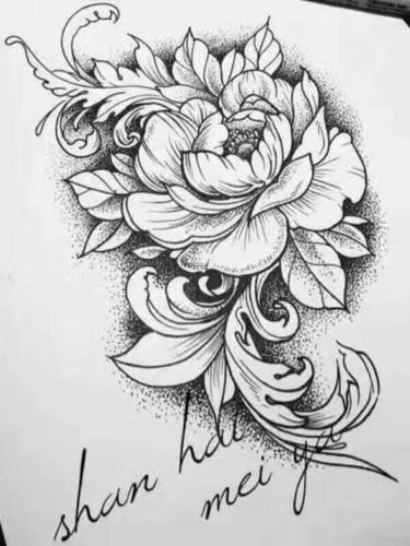 枪花纹身素材图来源于网络